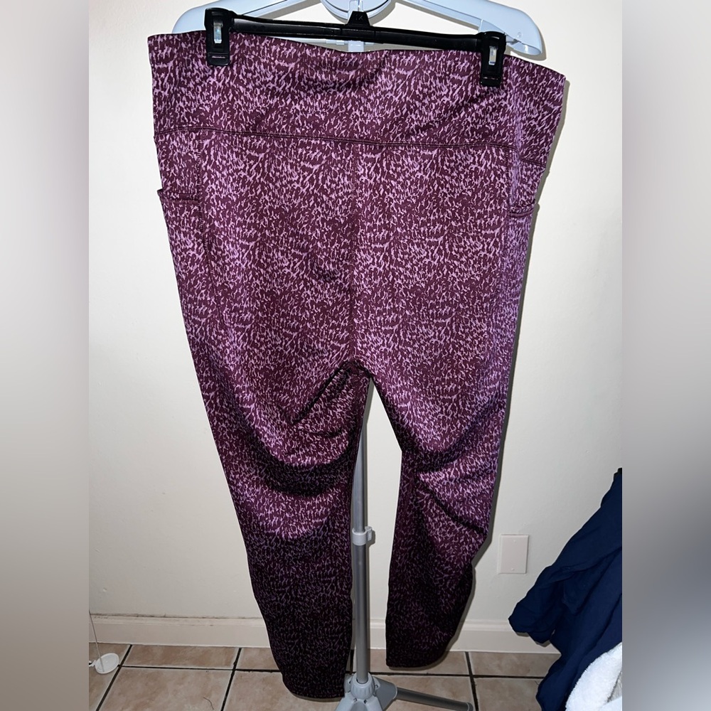 Purple Patterned Leggings - Picture 2 of 3